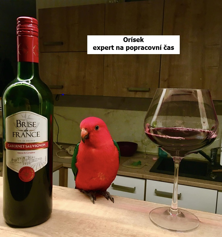 cervene vino papousek