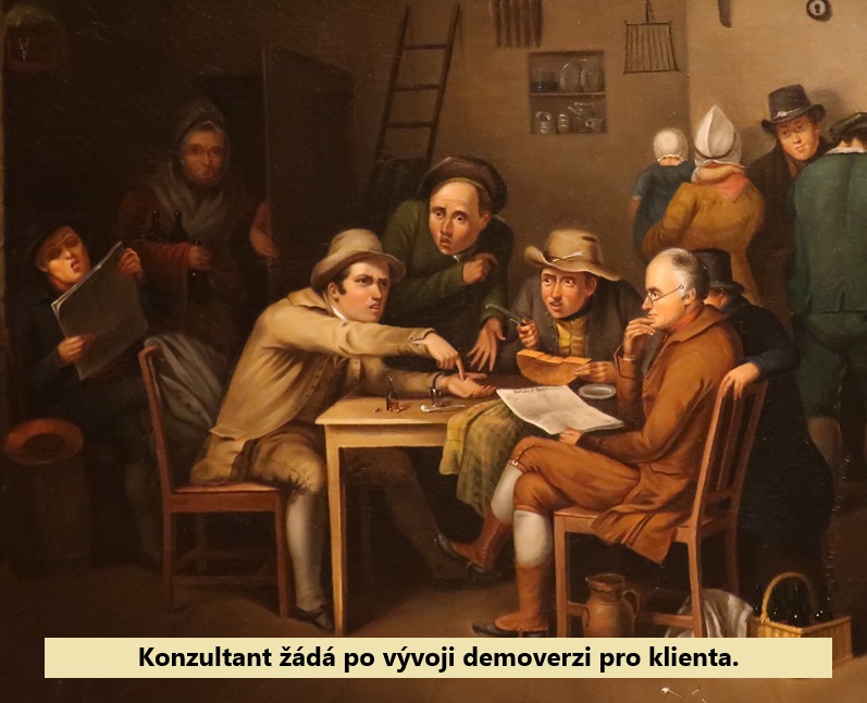 obraz hospora muz zada penize