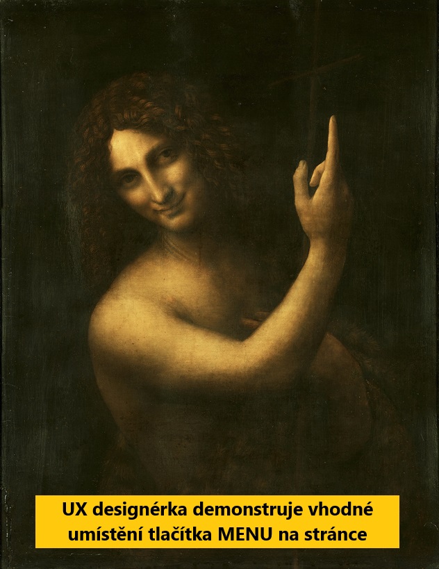 polonaha zena ukazuje nahoru