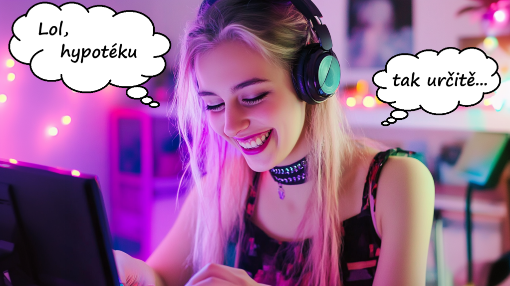 Žena s růžovými vlasy